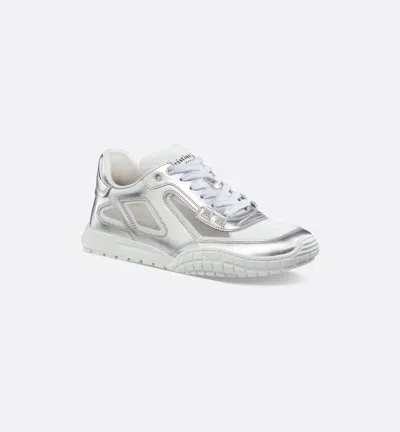 Dior Metallic Sneakers With Rubber Sole And Mesh Panels In Multi