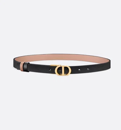 Dior Signature Belt Reversible Design Adjustable Length In Black