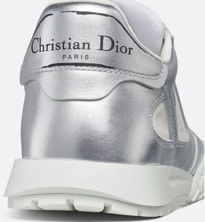 Dior Metallic Sneakers With Rubber Sole And Mesh Panels In Multi