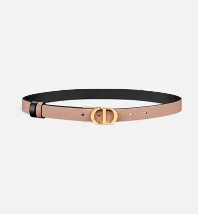 Dior Signature Belt Reversible Design Adjustable Length In Black