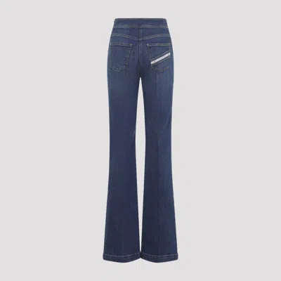 Elisabetta Franchi Blue Denim Cotton Jeans With Buttons In Multi