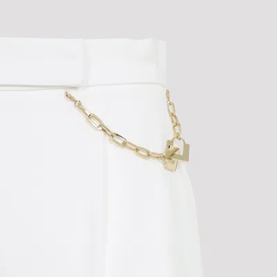 Elisabetta Franchi Tailored Shorts With Metallic-chain In White