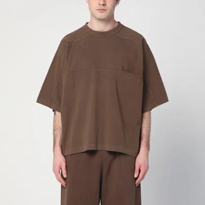 Entire Studios Oversized Crewneck T-shirt In Brown