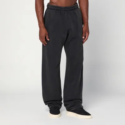 Entire Studios Washed Black Cotton Jogging Pants In Blue