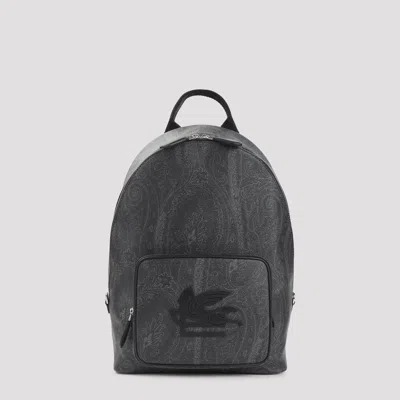 Etro Arnica Backpack Top Handle Adjustable Straps In Gray