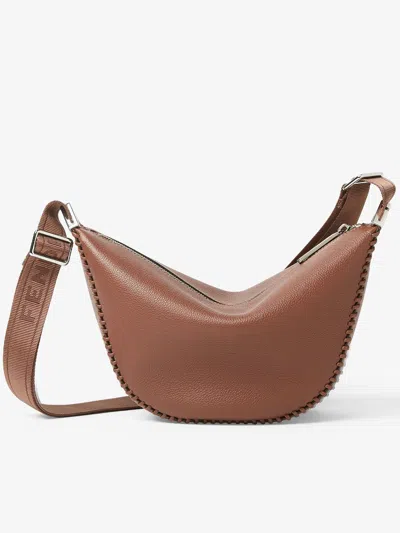 Fendi Brown Leather Crossbody Bag In Brown
