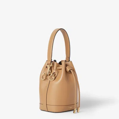 Fendi Cappuccino Calf Leather In Brown