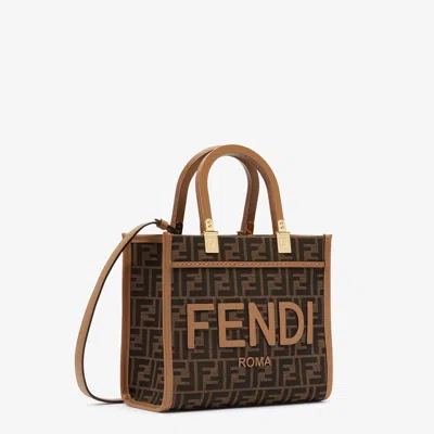 Fendi Brown Leather Tote In Brown