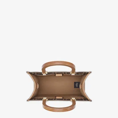 Fendi Brown Leather Tote In Brown