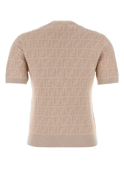 Fendi Embroidered Wool Blend Sweater In Animal Print