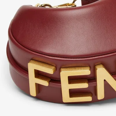 Fendi Red Leather Satchel Bag