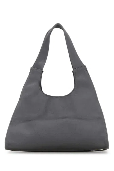 Gimaguas Grey Satin Mini Maria Shoulder Bag In Gray