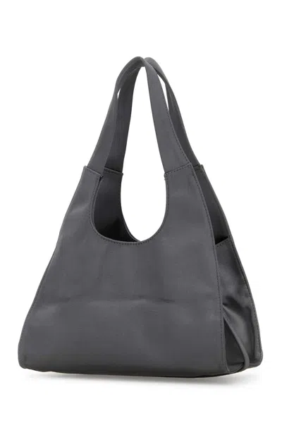 Gimaguas Grey Satin Mini Maria Shoulder Bag In Gray