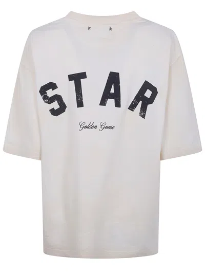 Golden Goose Star Unisex Relaxed Fit Jersey T Shirt In White