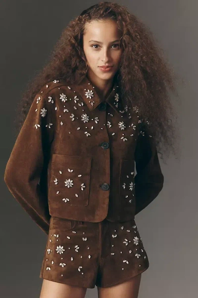 Blanknyc Studded Shorts In Sand