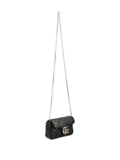 Gucci Women Gg Marmont Mini Shoulder Bag In Black