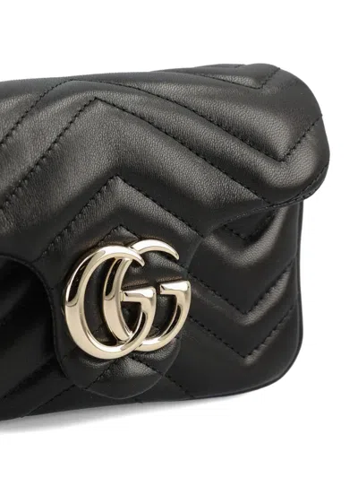 Gucci Women Gg Marmont Mini Shoulder Bag In Black
