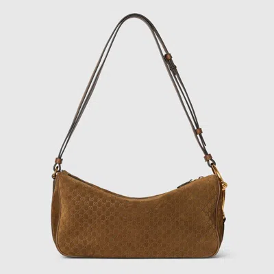 Gucci Brown Leather Handbag In Brown