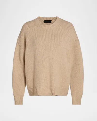 Nili Lotan Chassy Baby Camel Wool Crewneck Sweater In Neutral