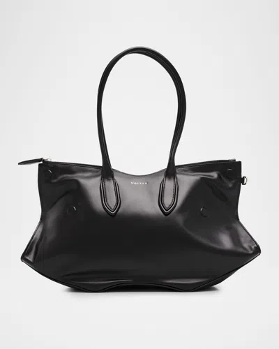 Alexander Mcqueen Manta Sculptural Nappa Leather Shoulder Bag In Black