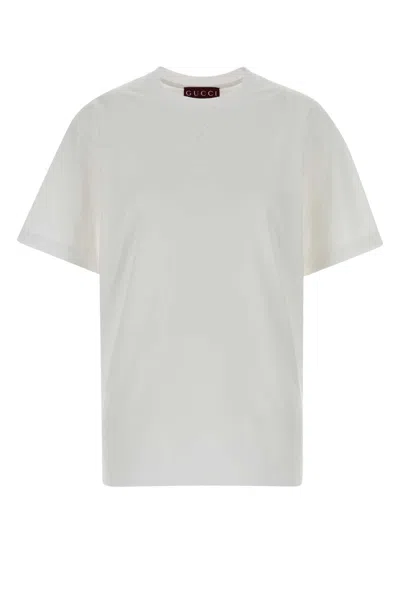 Gucci White Cotton T-shirt In White
