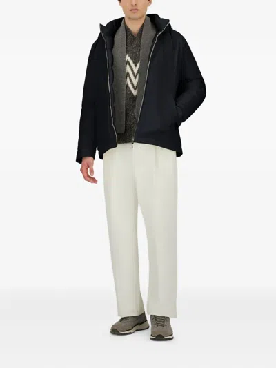 Herno Hooded Down Jacket With Drawstring And Pockets In Black