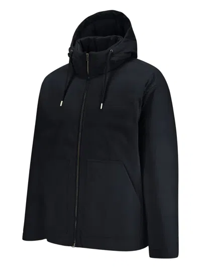 Herno Hooded Down Jacket With Drawstring And Pockets In Black