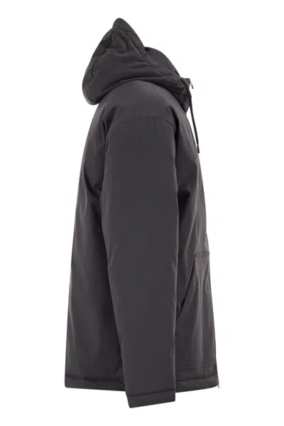 Herno Long-sleeved Down Jacket In Black