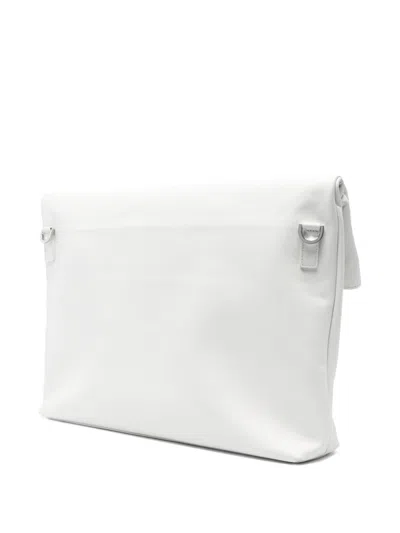 Herskind Foldover Leather Shoulder Bag In White
