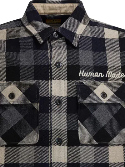 Human Made Wool Overshirt Jacket Jackets And Coats Black In Blue