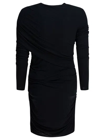 Isabel Marant Étoile Isabel Marant Etoile Denise Short Draped Jersey Dress In Black