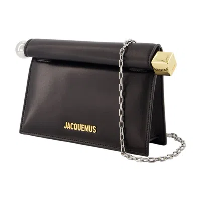 Jacquemus La Pochette Rond Carre Bag In Black