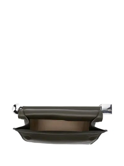 Jacquemus Womens Dark Khaki La Pochette Rond Carre Leather Clutch Bag In Brown