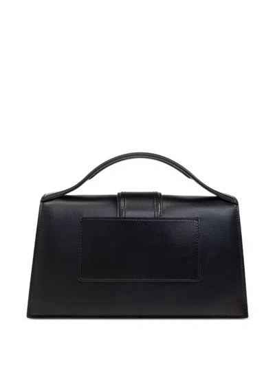 Jacquemus Calf Leather Rectangular Mini Bag With Handle In Black