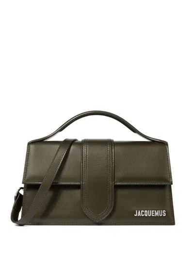 Jacquemus Shoulder Le Grand Bambino Olive Green In Green