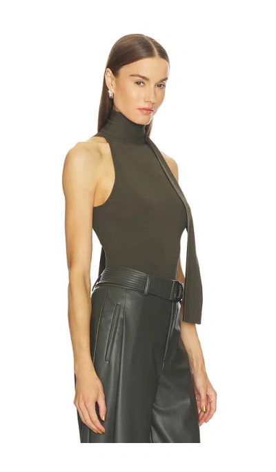 Lapointe Viscose Halter Top In Green