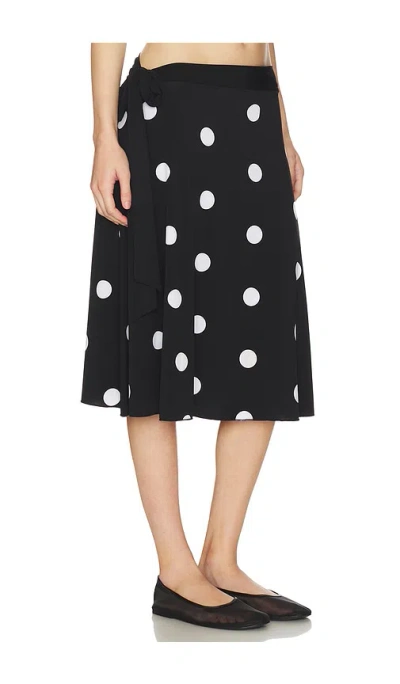 Frankies Bikinis May Jersey Midi Skirt In Black