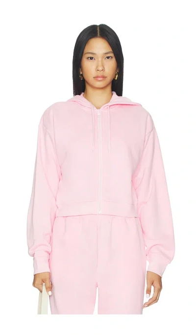 Beyond Yoga Luxefleece Zip Up Hoodie In Pink