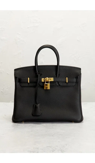 Fwrd Renew Hermes Togo Birkin 25 Handbag In Black