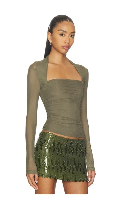 Amanda Uprichard Delilah Top In Green