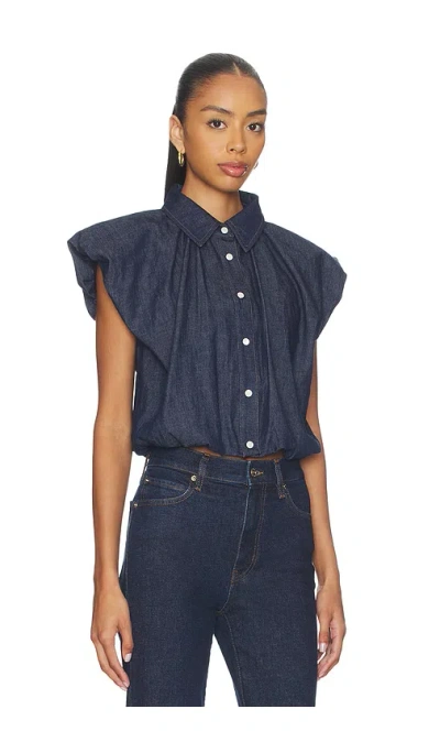 Frame Collared Sleeveless Shirt