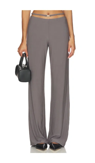 Madison The Label Windsor Straight Leg Pant In Gray