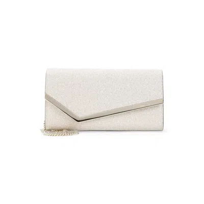 Jimmy Choo Silver Emmie Clutch