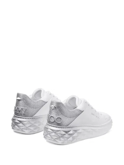 Jimmy Choo White Nappa Leather Sneaker In White