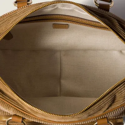 Miu Miu Corduroy Pocket Top-handle Bag In Brown