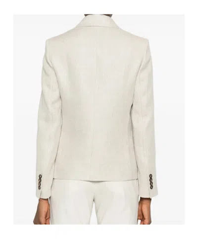 Brunello Cucinelli Button Herringbone Blazer In Multi