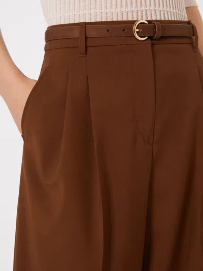 Max Mara Studio Mstbacio Trouser Chocolate In Brown