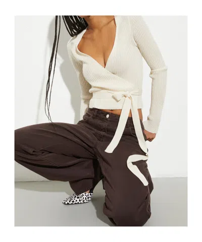 Maxco. Long Sleeve Cardigan In White