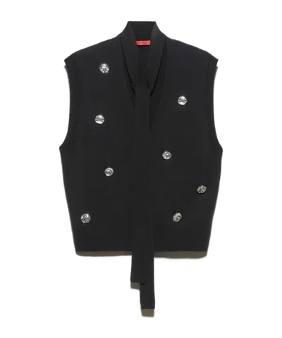 Maxco. Sleeveless Knitted Vest In Black