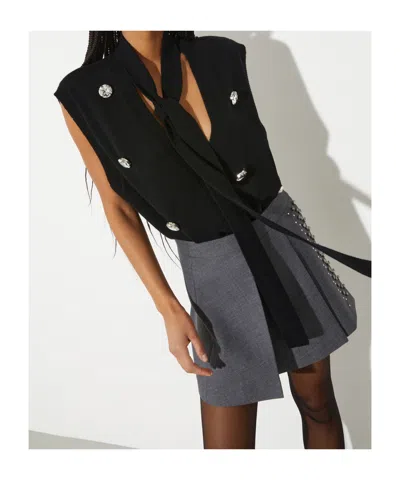 Maxco. Sleeveless Knitted Vest In Black